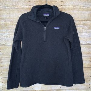 Patagonia better sweater quarter zip black size M